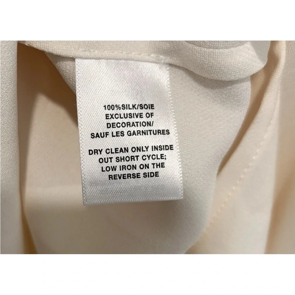 Lafayette 148 New York 100% Silk Pleated Shelia Bell Sleeve Blouse Size XL NWT - Picture 6 of 6